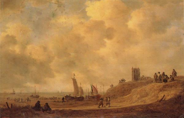 Jan josephsz van goyen The Coast at Egmodn an Zee oil painting image